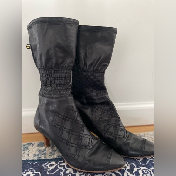Chanel Quilted Leather Boots - Picture 2 of 5